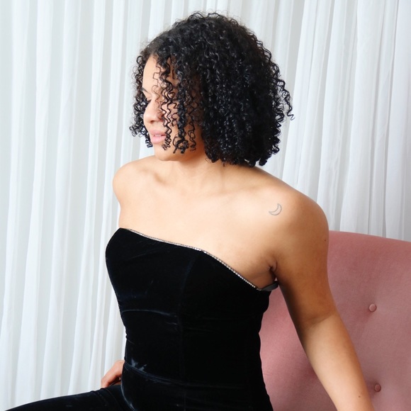 90’s / Y2K Black Velvet Gunne Sax Gown - Picture 4 of 7